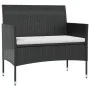 Set de muebles de jardín 8 pzas y cojines ratán sintético negro de , Conjuntos de jardín - Ref: Foro24-3095955, Precio: 508,1...