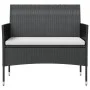 Set de muebles de jardín 8 pzas y cojines ratán sintético negro de , Conjuntos de jardín - Ref: Foro24-3095955, Precio: 508,1...