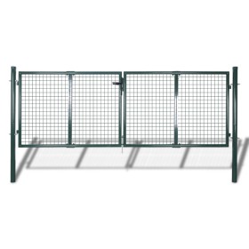 Green steel fence gate 306x150 cm by vidaXL, garden gates - Ref: Foro24-42979, Price: 272,81 €, Discount: %