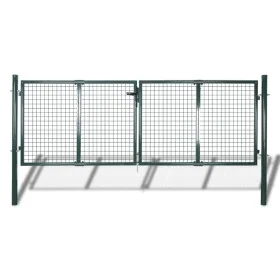 Green steel fence gate 306x150 cm by vidaXL, garden gates - Ref: Foro24-42979, Price: 299,73 €, Discount: %