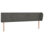 Kopfteil aus dunkelgrauem Samt, 183 x 23 x 78/88 cm von , Kopf- und Fußteile - Ref: Foro24-3117345, Preis: 59,53 €, Rabatt: %