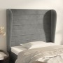 Kopfteil mit hellgrauen Samtohren 93x23x118/128 cm von , Kopf- und Fußteile - Ref: Foro24-3118132, Preis: 65,87 €, Rabatt: %
