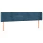 Dunkelblaues Samtkopfteil 183x16x78/88 cm von , Kopf- und Fußteile - Ref: Foro24-3118972, Preis: 67,53 €, Rabatt: %