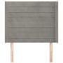 Headboard with light gray velvet ears 93x16x118/128 cm by , Headboards and footboards - Ref: Foro24-3119756, Price: 58,70 €, ...