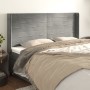 Cabecero con orejas de terciopelo gris claro 183x16x118/128 cm de , Cabeceros y pies de cama - Ref: Foro24-3119780, Precio: 1...