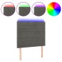 Headboard with LED lights dark gray velvet 90x5x118/128 cm by , Headboards and footboards - Ref: Foro24-3122601, Price: 52,25...