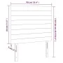 Kopfteil mit LED-Leuchten, dunkelgrauer Samt, 90 x 5 x 118/128 cm von , Kopf- und Fußteile - Ref: Foro24-3122601, Preis: 53,4...