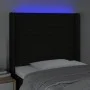 Kopfteil aus schwarzem Stoff mit LED 93x16x118/128 cm von , Kopf- und Fußteile - Ref: Foro24-3124172, Preis: 88,48 €, Rabatt: %