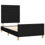 Bed frame with black fabric headboard 90x200 cm by , Beds and slatted bases - Ref: Foro24-3125108, Price: 141,35 €, Discount: %