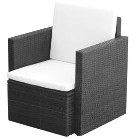 Garden chairs with black synthetic rattan cushions by vidaXL, Garden chairs - Ref: Foro24-42669, Price: 107,74 €, Discount: %