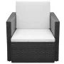 Gartenstühle mit schwarzen synthetischen Rattankissen von vidaXL, Gartenstühle - Ref: Foro24-42669, Preis: 107,74 €, Rabatt: %
