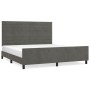 Dark gray velvet bed frame with headboard 180x200 cm by , Beds and slatted bases - Ref: Foro24-3125831, Price: 208,74 €, Disc...