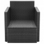 Sillas de jardín con cojines ratán sintético negro de vidaXL, Sillas de jardín - Ref: Foro24-42669, Precio: 110,69 €