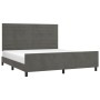Dark gray velvet bed frame with headboard 180x200 cm by , Beds and slatted bases - Ref: Foro24-3125831, Price: 208,74 €, Disc...