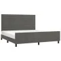 Dark gray velvet bed frame with headboard 180x200 cm by , Beds and slatted bases - Ref: Foro24-3125831, Price: 205,60 €, Disc...