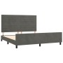 Dark gray velvet bed frame with headboard 180x200 cm by , Beds and slatted bases - Ref: Foro24-3125831, Price: 208,74 €, Disc...