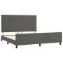 Dark gray velvet bed frame with headboard 180x200 cm by , Beds and slatted bases - Ref: Foro24-3125831, Price: 205,60 €, Disc...