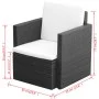 Gartenstühle mit schwarzen synthetischen Rattankissen von vidaXL, Gartenstühle - Ref: Foro24-42669, Preis: 107,74 €, Rabatt: %