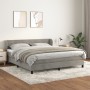 Box spring bed with light gray velvet mattress 180x200 cm by , Beds and slatted bases - Ref: Foro24-3127565, Price: 511,83 €,...