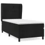Box spring bed with black synthetic leather mattress 90x190 cm by , Beds and slatted bases - Ref: Foro24-3129245, Price: 310,...