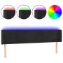 Kopfteil aus schwarzem Samt mit LED 183x16x78/88 cm von , Kopf- und Fußteile - Ref: Foro24-3123438, Preis: 76,35 €, Rabatt: %