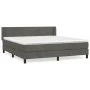 Box spring bed with dark gray velvet mattress 180x200 cm by , Beds and slatted bases - Ref: Foro24-3131034, Price: 498,30 €, ...