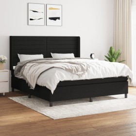 Box spring bed with black fabric mattress 180x200 cm by , Beds and slatted bases - Ref: Foro24-3131531, Price: 657,01 €, Disc...