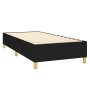 Cama box spring con colchón tela negro 90x190 cm