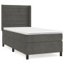 Box spring bed with dark gray velvet mattress 90x190 cm by , Beds and slatted bases - Ref: Foro24-3132712, Price: 321,06 €, D...
