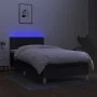 Box spring bed with mattress and LED black fabric 90x190 cm by , Beds and slatted bases - Ref: Foro24-3133679, Price: 274,80 ...