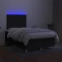 Box spring bed with LED mattress black fabric 120x200 cm by , Beds and slatted bases - Ref: Foro24-3135503, Price: 400,09 €, ...
