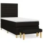 Box spring bed with black fabric mattress 90x190 cm by , Beds and slatted bases - Ref: Foro24-3137199, Price: 314,47 €, Disco...