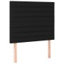 Cama box spring con colchón tela negro 120x200 cm