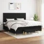 Cama box spring con colchón tela negro 200x200 cm de , Camas y somieres - Ref: Foro24-3137263, Precio: 714,81 €, Descuento: %