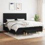 Cama box spring con colchón tela negro 200x200 cm de , Camas y somieres - Ref: Foro24-3137263, Precio: 740,52 €, Descuento: %