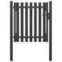 Puerta de valla del jardín de acero gris antracita 1x1,25 cm