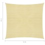 HDPE square sail awning 2x2 m beige by vidaXL, Umbrellas - Ref: Foro24-43012, Price: 23,03 €, Discount: %