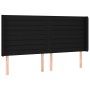 Box spring bed mattress and LED lights black fabric 200x200 cm by , Beds and slatted bases - Ref: Foro24-3138423, Price: 683,...