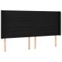 Box spring bed mattress and LED lights black fabric 200x200 cm by , Beds and slatted bases - Ref: Foro24-3138423, Price: 657,...