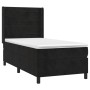 Boxspringbett mit Matratze und LED-Samt in Schwarz, 90 x 190 cm von , Betten und Lattenroste - Ref: Foro24-3139597, Preis: 32...