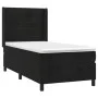 Boxspringbett mit Matratze und LED-Samt in Schwarz, 90 x 190 cm von , Betten und Lattenroste - Ref: Foro24-3139597, Preis: 31...
