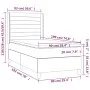Box spring bed with mattress and LED light gray velvet 90x190 cm by , Beds and slatted bases - Ref: Foro24-3139595, Price: 30...