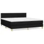 Box spring bed with black fabric mattress 180x200 cm by , Beds and slatted bases - Ref: Foro24-3140715, Price: 543,22 €, Disc...