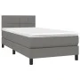 Box spring bed with dark gray fabric mattress 90x200 cm by , Beds and slatted bases - Ref: Foro24-3140026, Price: 290,01 €, D...