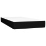 Cama box spring con colchón tela negro 200x200 cm