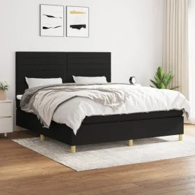 Box spring bed with black fabric mattress 180x200 cm by , Beds and slatted bases - Ref: Foro24-3142435, Price: 627,16 €, Disc...