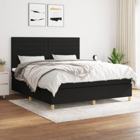 Boxspringbett mit schwarzer Stoffmatratze 180x200 cm von , Betten und Lattenroste - Ref: Foro24-3142435, Preis: 653,82 €, Rab...