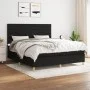 Cama box spring con colchón tela negro 180x200 cm de , Camas y somieres - Ref: Foro24-3142435, Precio: 625,49 €, Descuento: %
