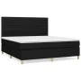 Cama box spring con colchón tela negro 180x200 cm de , Camas y somieres - Ref: Foro24-3142435, Precio: 625,49 €, Descuento: %