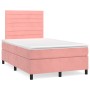Box spring bed with pink velvet mattress 120x200 cm by , Beds and slatted bases - Ref: Foro24-3143078, Price: 416,11 €, Disco...